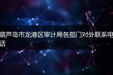 葫芦岛市龙港区审计局各部门对外联系电话