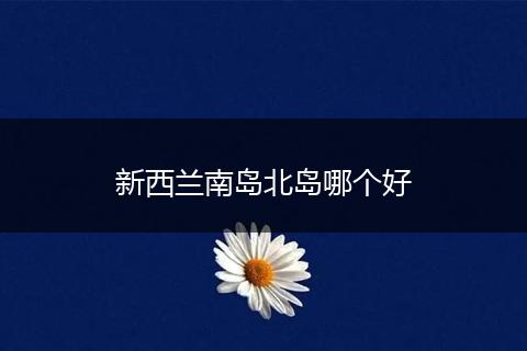 新西兰南岛北岛哪个好