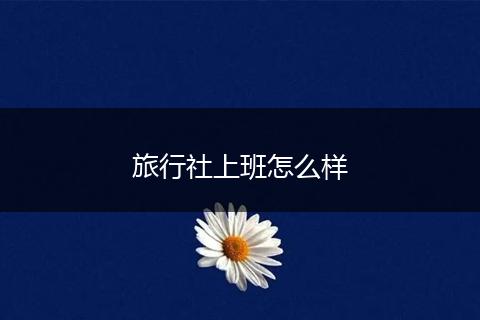 旅行社上班怎么样