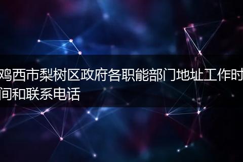 鸡西市梨树区政府各职能部门地址工作时间和联系电话
