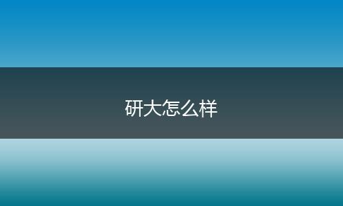 研大怎么样