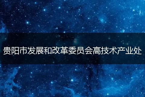 贵阳市发展和改革委员会高技术产业处