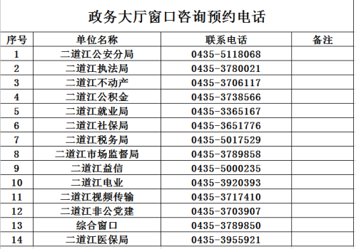 通化市二道江区政务服务中心