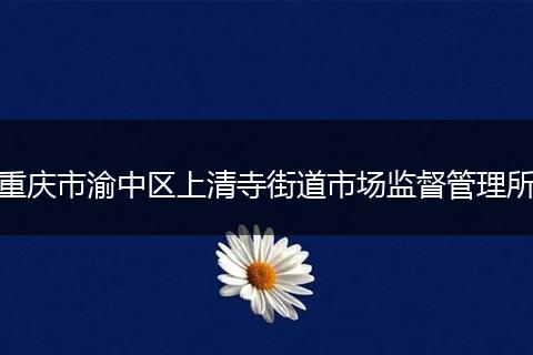 重庆市渝中区上清寺街道市场监督管理所