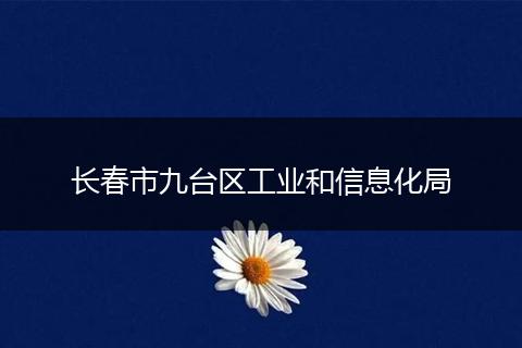 长春市九台区工业和信息化局