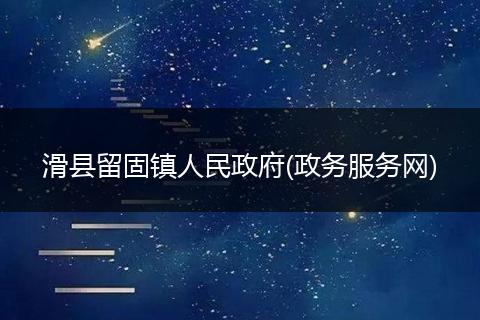 滑县留固镇人民政府(政务服务网)
