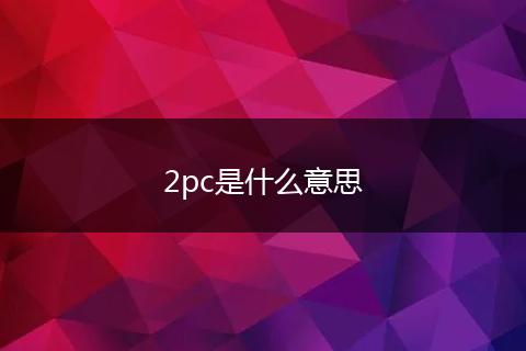 2pc是什么意思