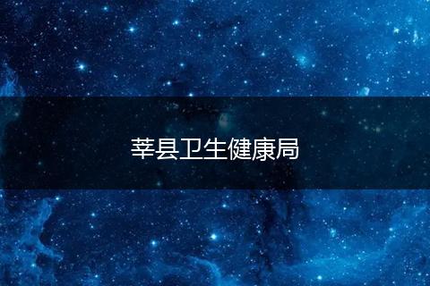 莘县卫生健康局