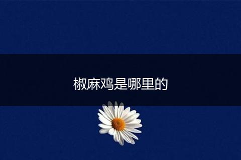 椒麻鸡是哪里的