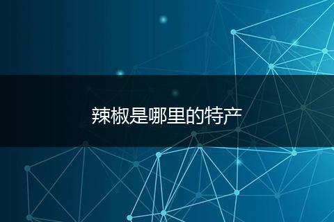 辣椒是哪里的特产