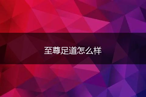 至尊足道怎么样