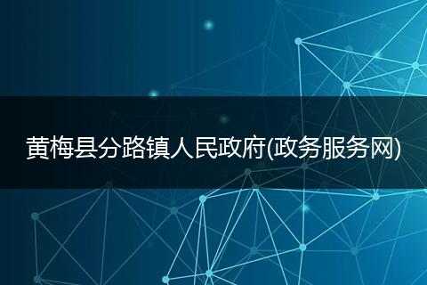黄梅县分路镇人民政府(政务服务网)