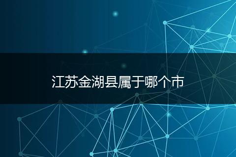 江苏金湖县属于哪个市