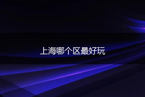 上海哪个区最好玩