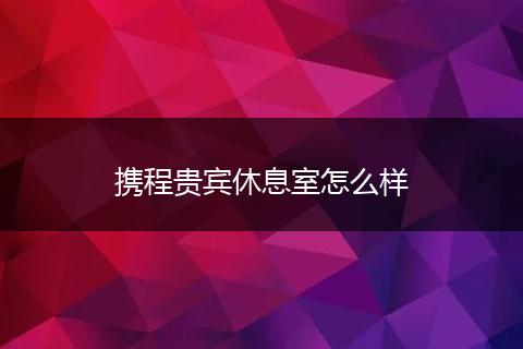 携程贵宾休息室怎么样