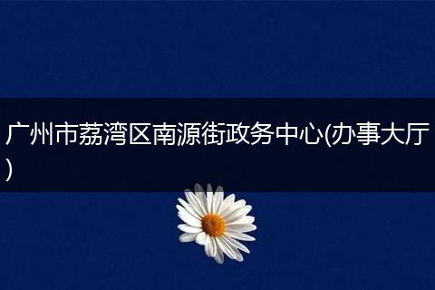 广州市荔湾区南源街政务中心(办事大厅)