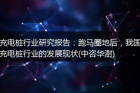 充电桩行业研究报告：跑马圈地后，我国充电桩行业的发展现状(中咨华澍)