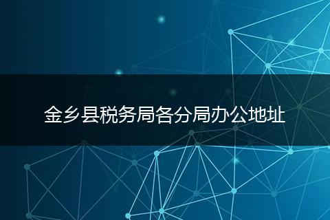 金乡县税务局各分局办公地址