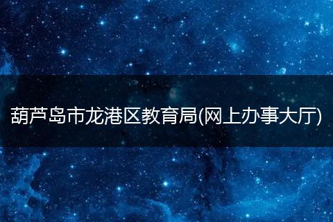 葫芦岛市龙港区教育局(网上办事大厅)