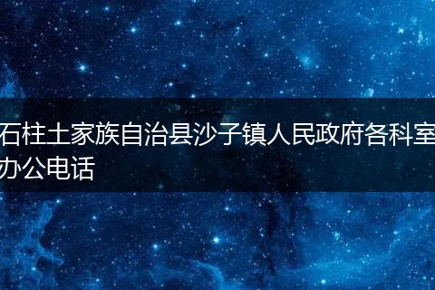 石柱土家族自治县沙子镇人民政府各科室办公电话