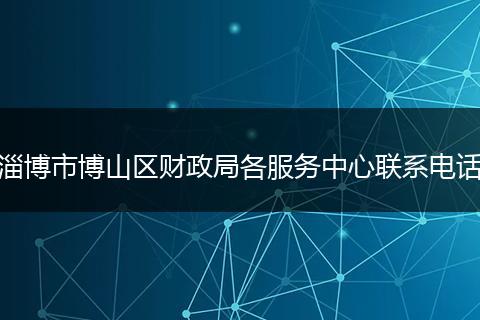 淄博市博山区财政局各服务中心联系电话
