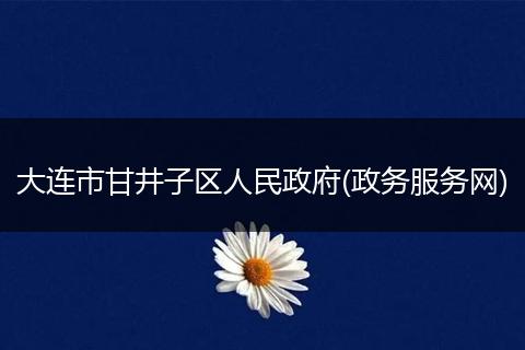 大连市甘井子区人民政府(政务服务网)