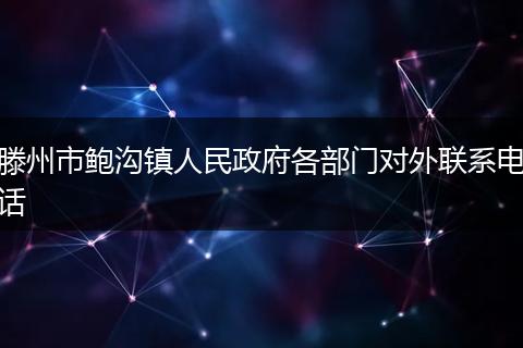滕州市鲍沟镇人民政府各部门对外联系电话