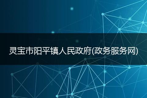 灵宝市阳平镇人民政府(政务服务网)