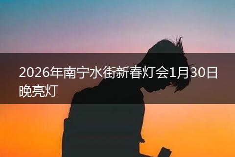 2026年南宁水街新春灯会1月30日晚亮灯