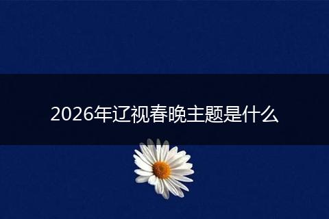2026年辽视春晚主题是什么