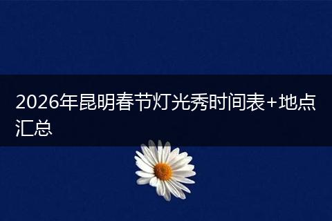 2026年昆明春节灯光秀时间表+地点汇总