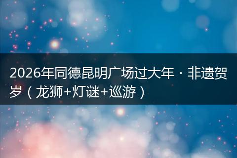 2026年同德昆明广场过大年・非遗贺岁（龙狮+灯谜+巡游）