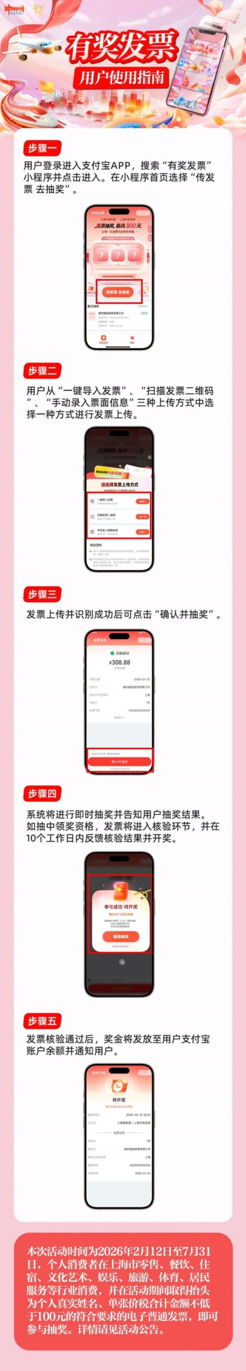 上海发票抽奖支付宝怎么操作（附参与流程+入口）